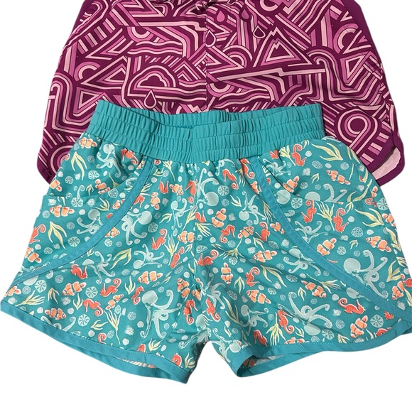 Columbia Other - Lot of 2 Columbia Girls Size Medium Purple and Teal Kids Shorts Set